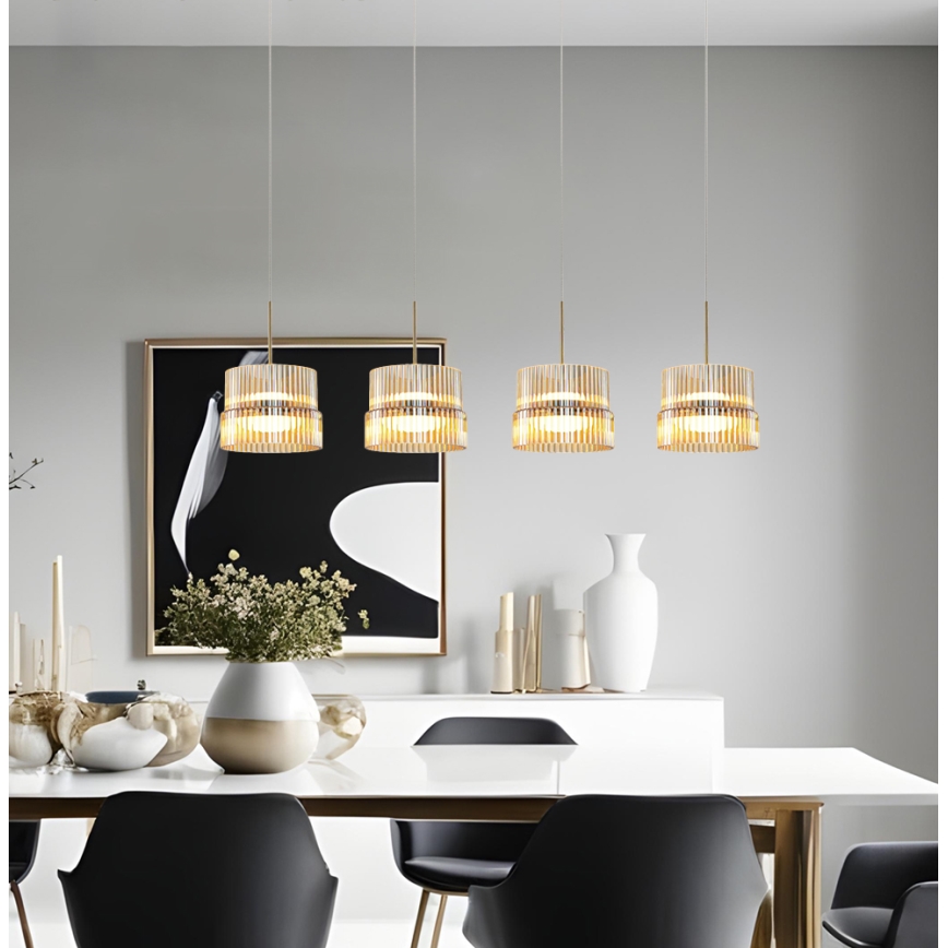 LED Lustr na lanku LUXE LED/46W/230V mosaz