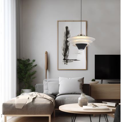 LED Lustr na lanku MANLEY LED/5W/230V černá/bílá