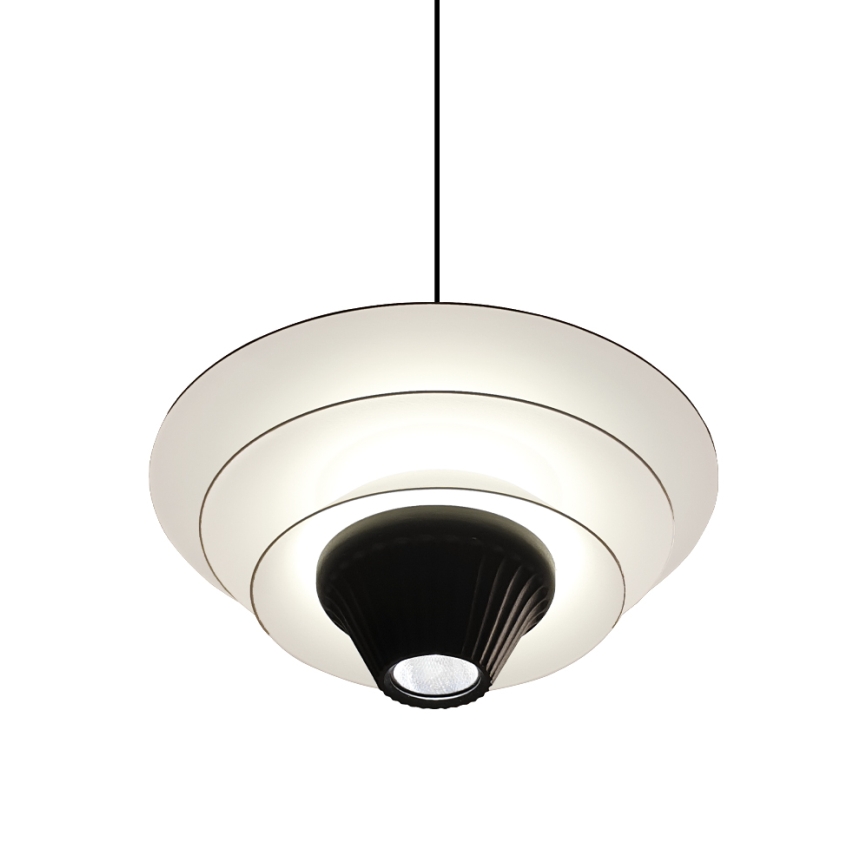 LED Lustr na lanku MANLEY LED/5W/230V černá/bílá