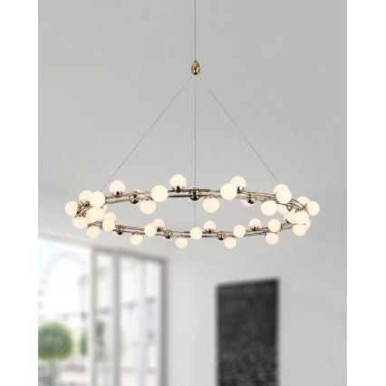 LED Lustr na lanku MARS LED/50W/230V 3000K zlatá