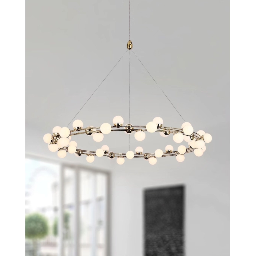 LED Lustr na lanku MARS LED/50W/230V 3000K zlatá