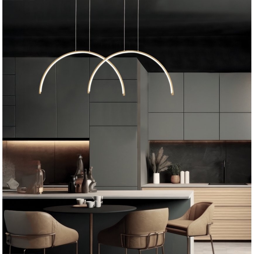 LED Lustr na lanku MEGAN LED/39W/230V zlatá