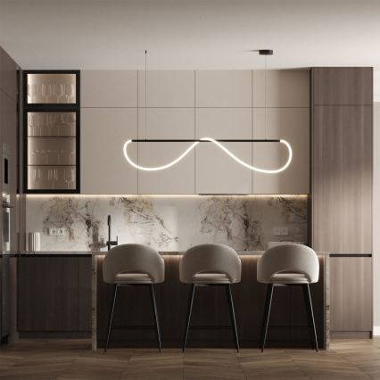 LED Lustr na lanku MELECA LED/36W/230V 3000/4000/6000K 160 cm černá