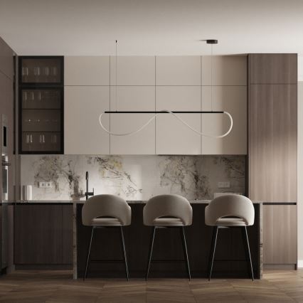 LED Lustr na lanku MELECA LED/36W/230V 3000/4000/6000K 160 cm černá