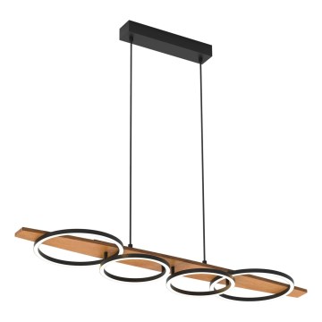 LED Lustr na lanku MELISA LED/35W/230V borovice