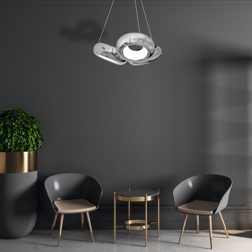 LED Lustr na lanku MERCURIO 3xLED/12W/230V