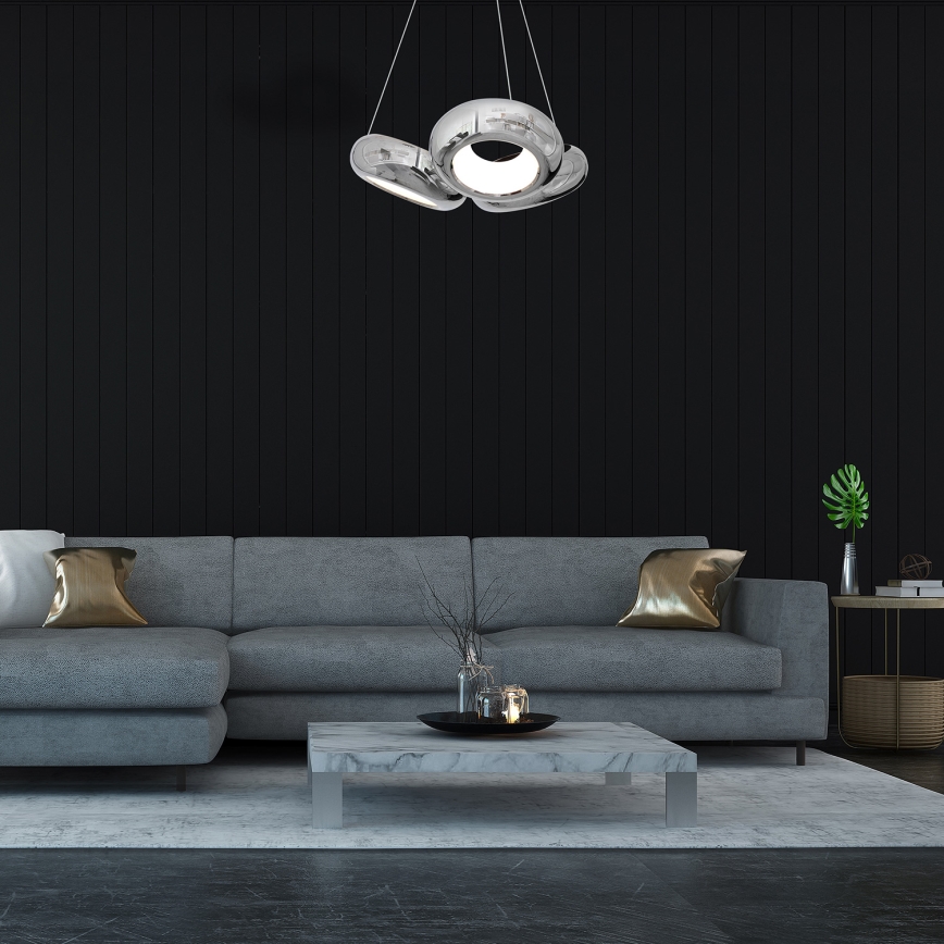 LED Lustr na lanku MERCURIO 3xLED/12W/230V