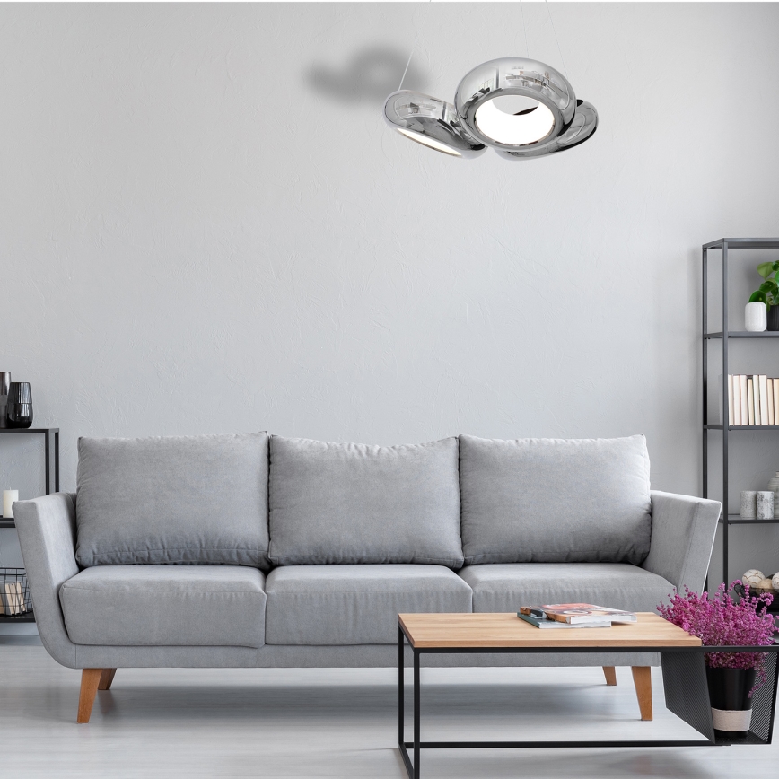 LED Lustr na lanku MERCURIO 3xLED/12W/230V