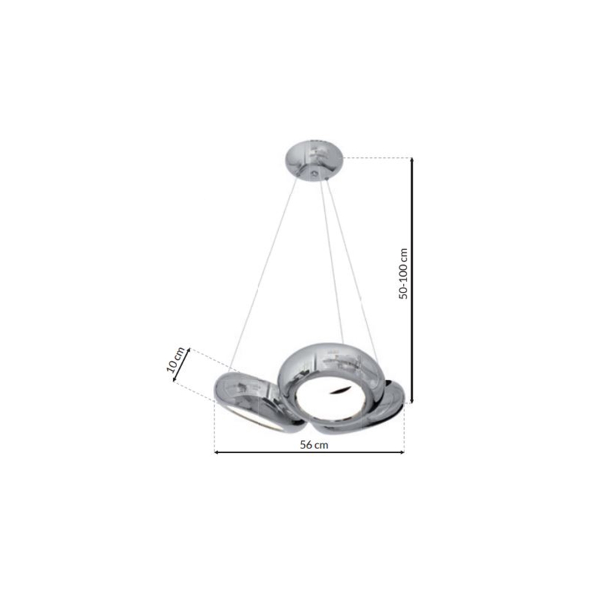 LED Lustr na lanku MERCURIO 3xLED/12W/230V