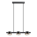 LED Lustr na lanku MIRELLA 3xGX53/6W/230V černá