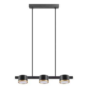 LED Lustr na lanku MIRELLA 3xGX53/6W/230V černá