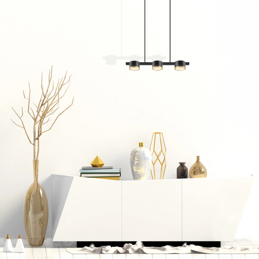 LED Lustr na lanku MIRELLA 3xGX53/6W/230V černá