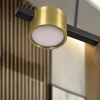 LED Lustr na lanku MIRELLA 3xGX53/6W/230V zlatá/černá