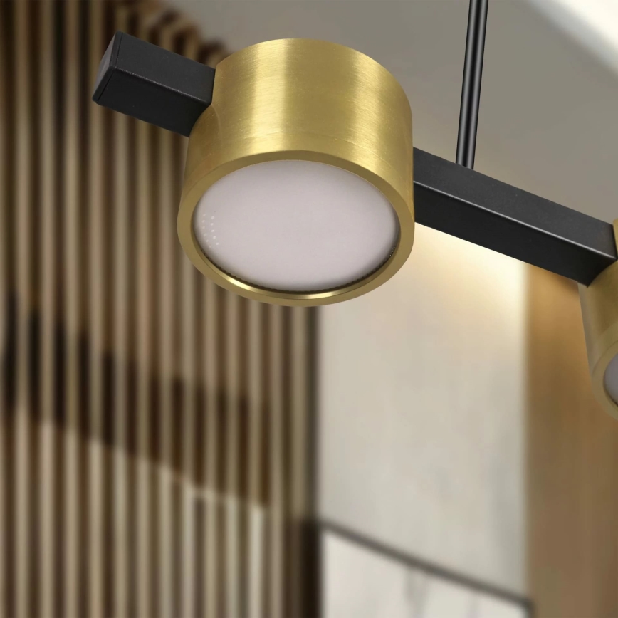 LED Lustr na lanku MIRELLA 3xGX53/6W/230V zlatá/černá