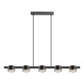 LED Lustr na lanku MIRELLA 5xGX53/6W/230V černá