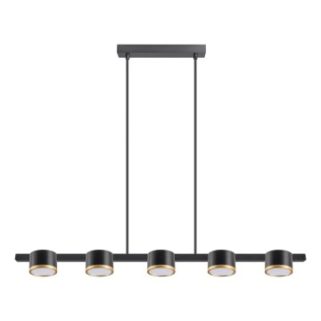 LED Lustr na lanku MIRELLA 5xGX53/6W/230V černá