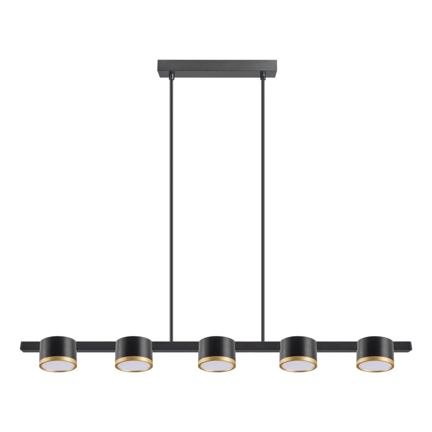 LED Lustr na lanku MIRELLA 5xGX53/6W/230V černá