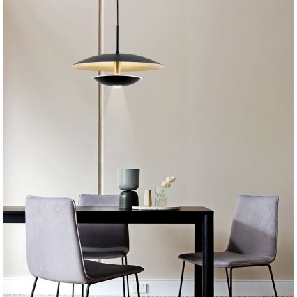 LED Lustr na lanku MONICA LED/16W/230V černá/zlatá