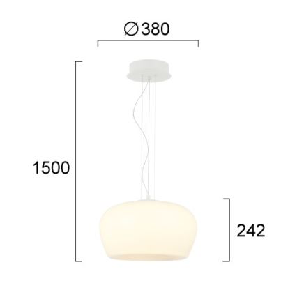 LED Lustr na lanku NADIA LED/20W/230V bílá