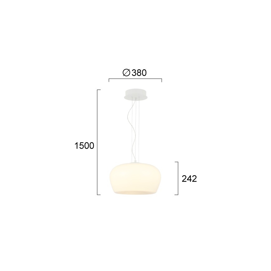 LED Lustr na lanku NADIA LED/20W/230V bílá