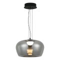 LED Lustr na lanku NADIA LED/20W/230V kouřová/černá
