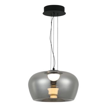 LED Lustr na lanku NADIA LED/20W/230V kouřová/černá
