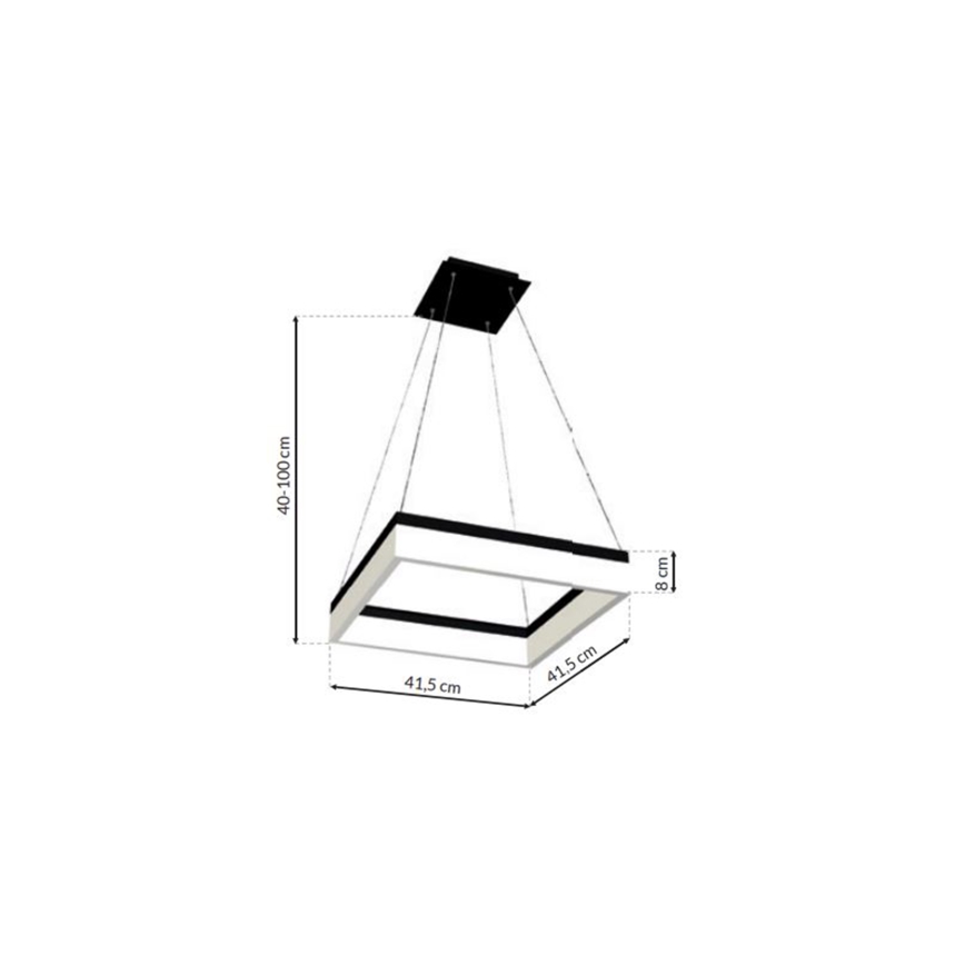 LED Lustr na lanku NERO 1xLED/32W/230V