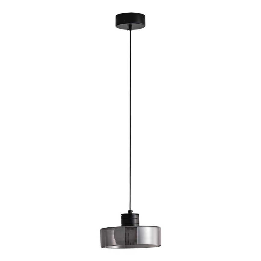 LED Lustr na lanku NIMBUS LED/8W/230V 3000K černá/kouřová pr. 20 cm