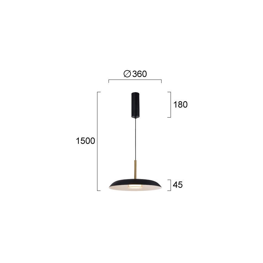 LED Lustr na lanku NUDO LED/11W/230V 3000/4000/6000K černá