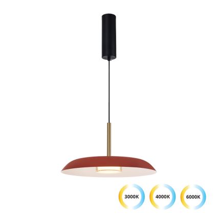 LED Lustr na lanku NUDO LED/11W/230V 3000/4000/6000K červená