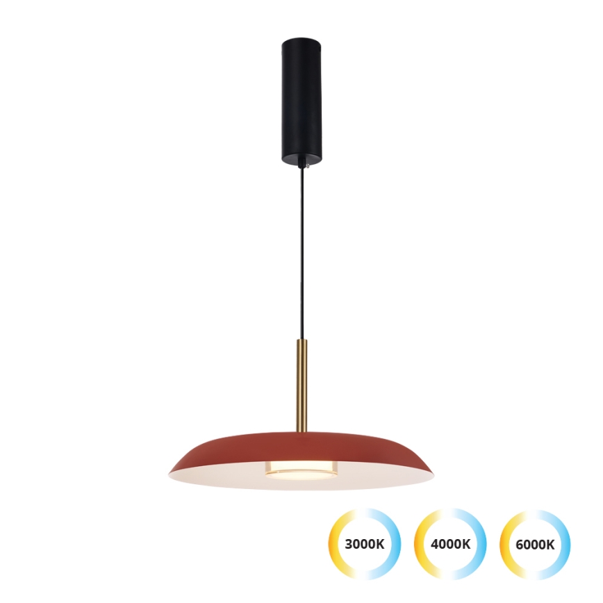 LED Lustr na lanku NUDO LED/11W/230V 3000/4000/6000K červená