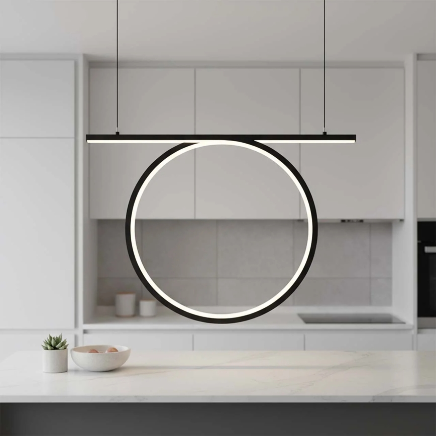 LED Lustr na lanku ODETTA LED/30W/230V 4000K černá