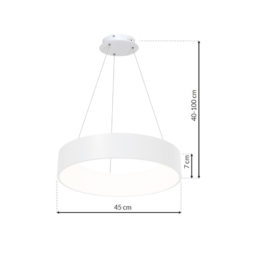LED Lustr na lanku OHIO LED/24W/230V