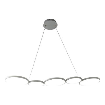 LED Lustr na lanku OLYMPIA 5xLED/10W/230V šedá