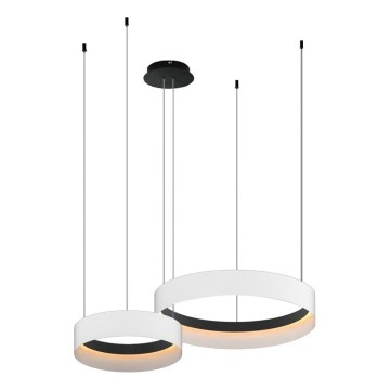 LED Lustr na lanku ORBITA LED/72W/230V bílá/černá