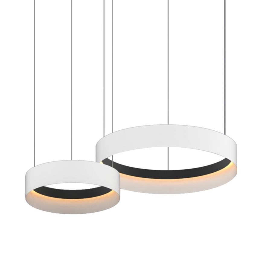LED Lustr na lanku ORBITA LED/72W/230V bílá/černá