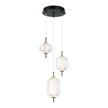 LED Lustr na lanku PELLUCID LED/20W/230V bronzová/černá