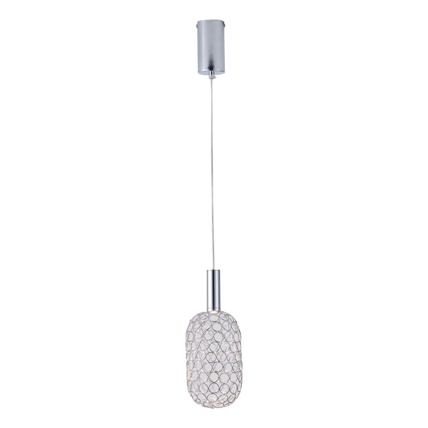 LED Lustr na lanku PERFORATO LED/6,3W/230V 3000K lesklý chrom pr. 13 cm