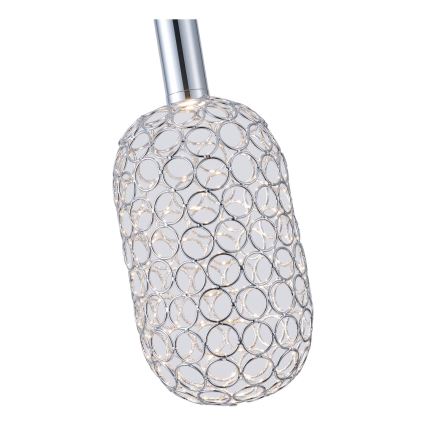 LED Lustr na lanku PERFORATO LED/6,3W/230V 3000K lesklý chrom pr. 13 cm