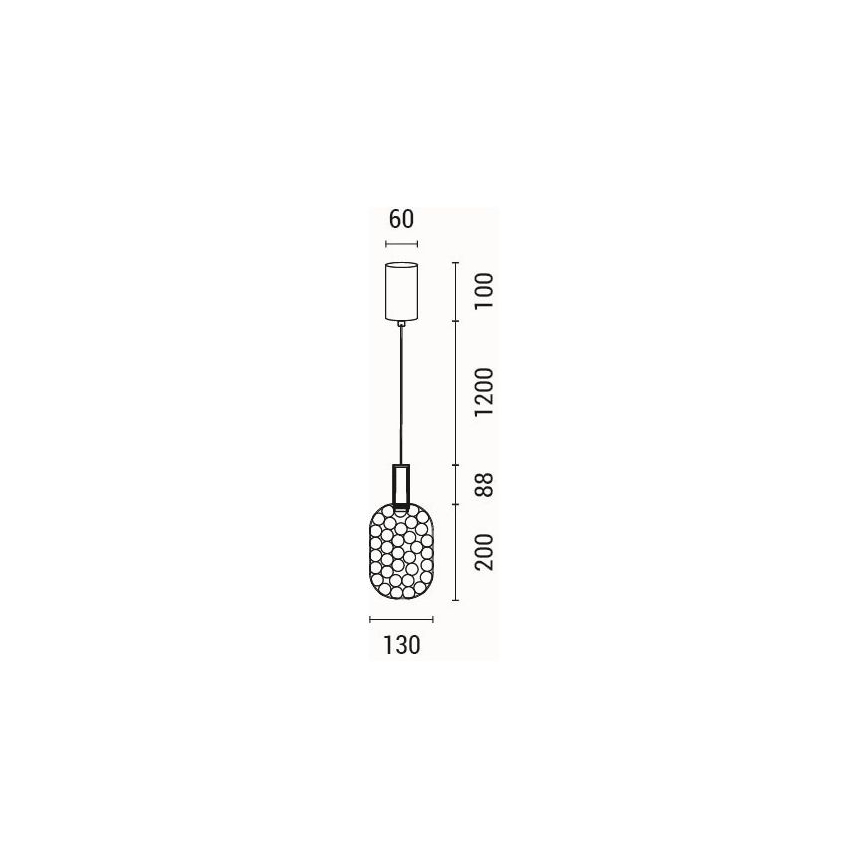 LED Lustr na lanku PERFORATO LED/6,3W/230V 3000K lesklý chrom pr. 13 cm