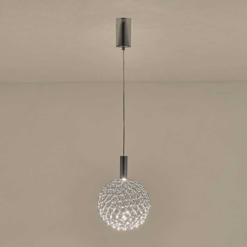 LED Lustr na lanku PERFORATO LED/6,3W/230V 3000K lesklý chrom pr. 20 cm
