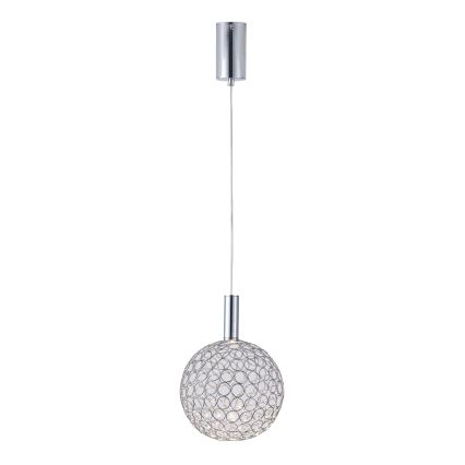 LED Lustr na lanku PERFORATO LED/6,3W/230V 3000K lesklý chrom pr. 20 cm