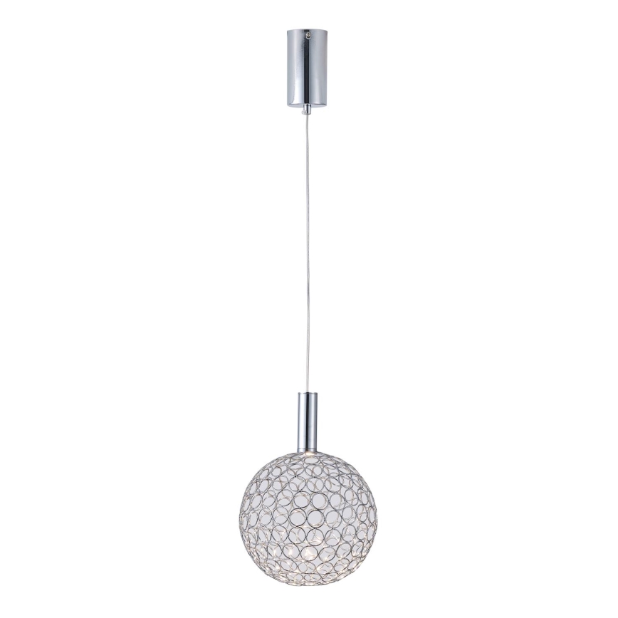 LED Lustr na lanku PERFORATO LED/6,3W/230V 3000K lesklý chrom pr. 20 cm