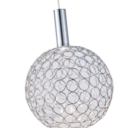 LED Lustr na lanku PERFORATO LED/6,3W/230V 3000K lesklý chrom pr. 20 cm