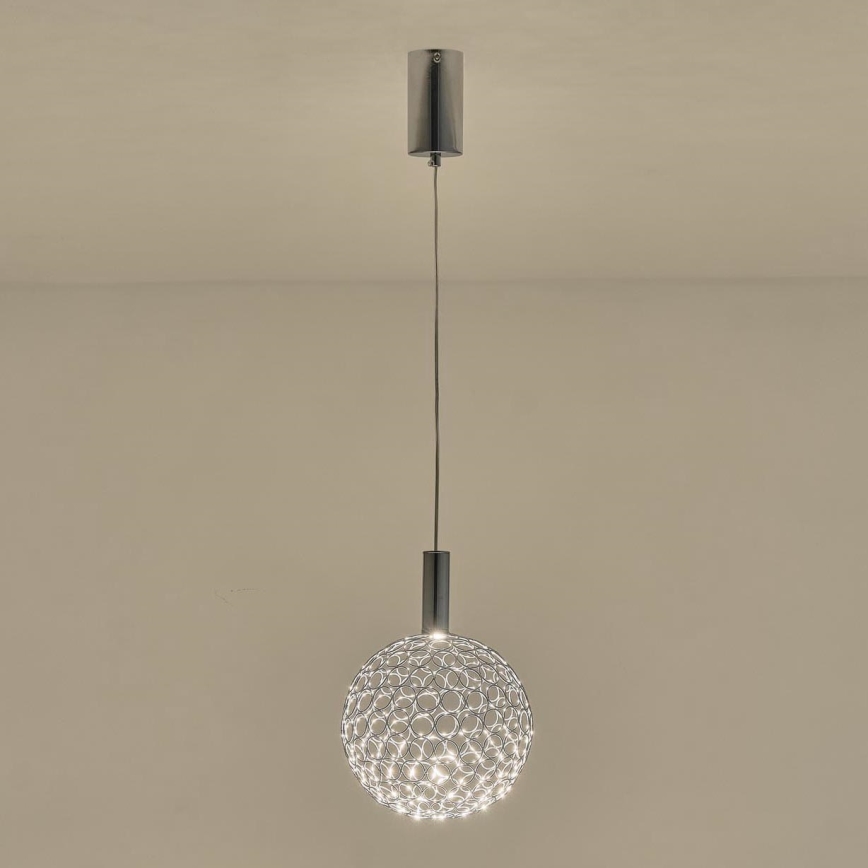 LED Lustr na lanku PERFORATO LED/6,3W/230V 3000K lesklý chrom pr. 25 cm