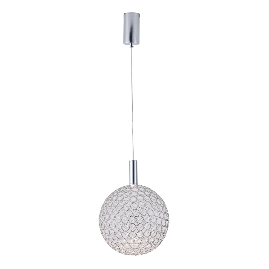 LED Lustr na lanku PERFORATO LED/6,3W/230V 3000K lesklý chrom pr. 25 cm