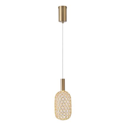 LED Lustr na lanku PERFORATO LED/6,3W/230V 3000K zlatá pr. 13 cm