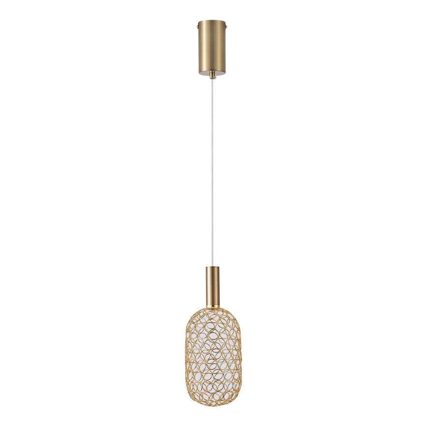 LED Lustr na lanku PERFORATO LED/6,3W/230V 3000K zlatá pr. 13 cm