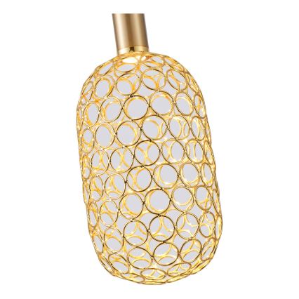 LED Lustr na lanku PERFORATO LED/6,3W/230V 3000K zlatá pr. 13 cm