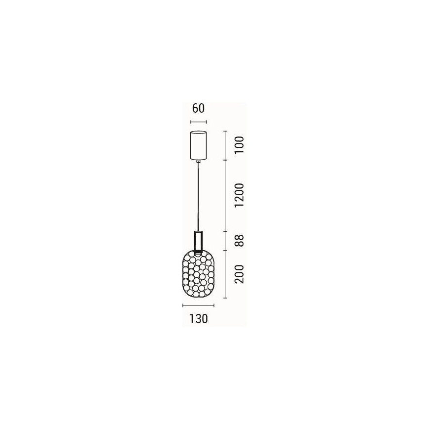 LED Lustr na lanku PERFORATO LED/6,3W/230V 3000K zlatá pr. 13 cm